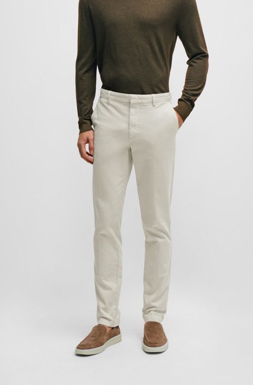 Calça Ajustável Ao Corpo De Algodão Elástico