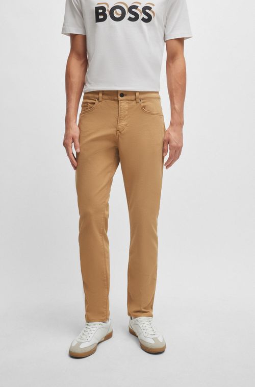 Calça Jeans Ajustável Ao Corpo Em Malha