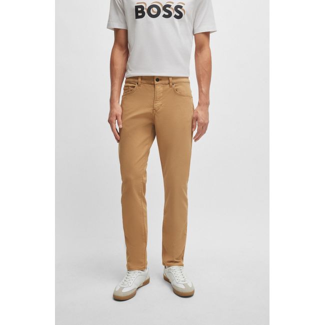 Calça Jeans Ajustável Ao Corpo Em Malha