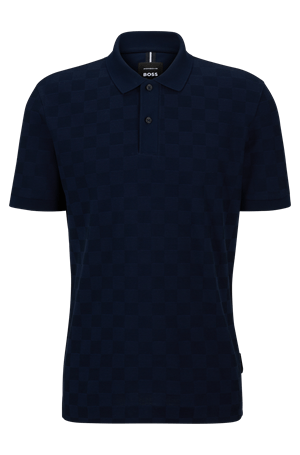 Polo De Algodão Mercerizado Porsche X BOSS Com Estrutura Xadrez