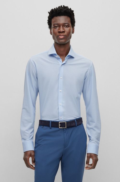 Camisa Regular-Fit Em Tecido Estruturado De Stretch Performance