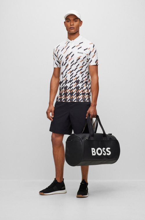 Polo De Ajuste Fino Boss X Matteo Berrettini Com Padrão De Pied-De-Poule