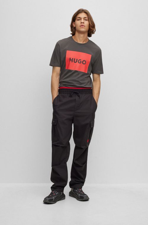 Camiseta Cinza Com Gola Careca Em Jersey De Algodão