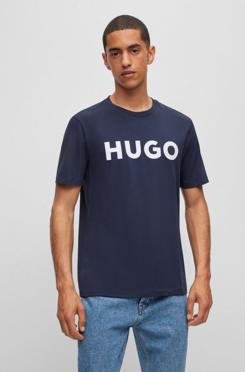 Camiseta De Algodão Regular Fit Com Logo