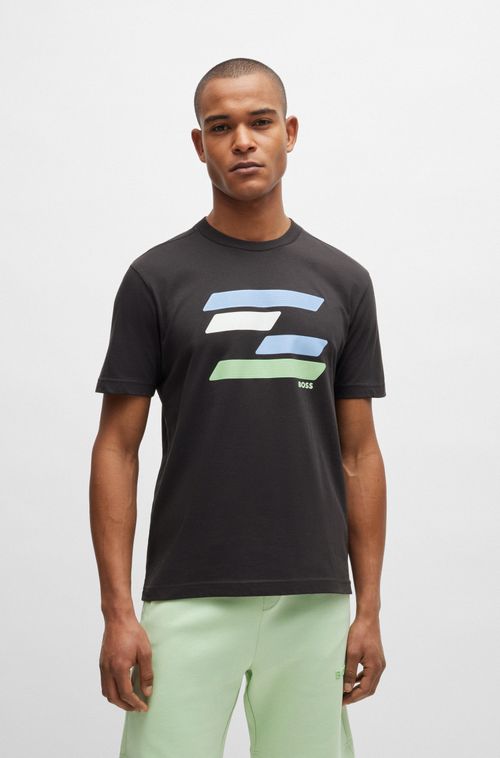 Camiseta De Algodão Com Obra De Arte Inspirada Na Bandeira