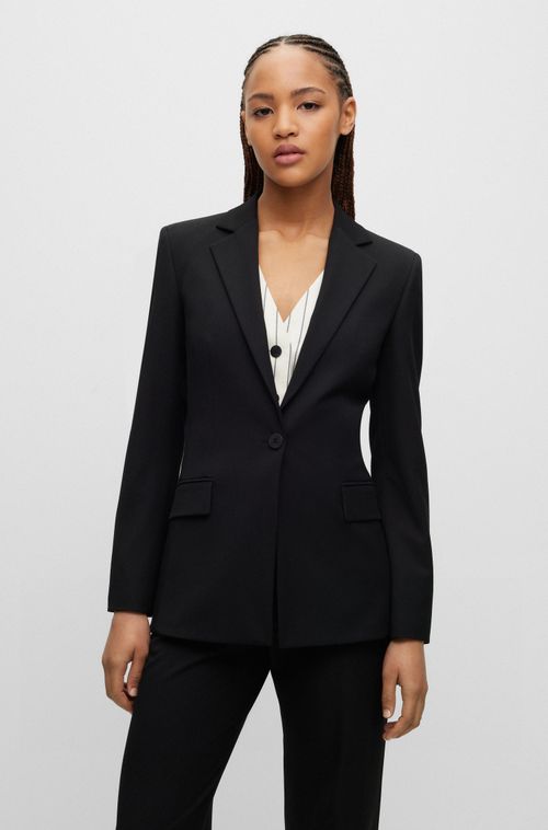 Blazer Regular-Fit Com Fecho De Botão Único