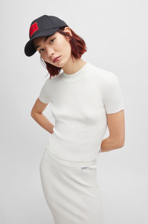 Suéter De Ajuste Slim Com Estrutura Irregular
