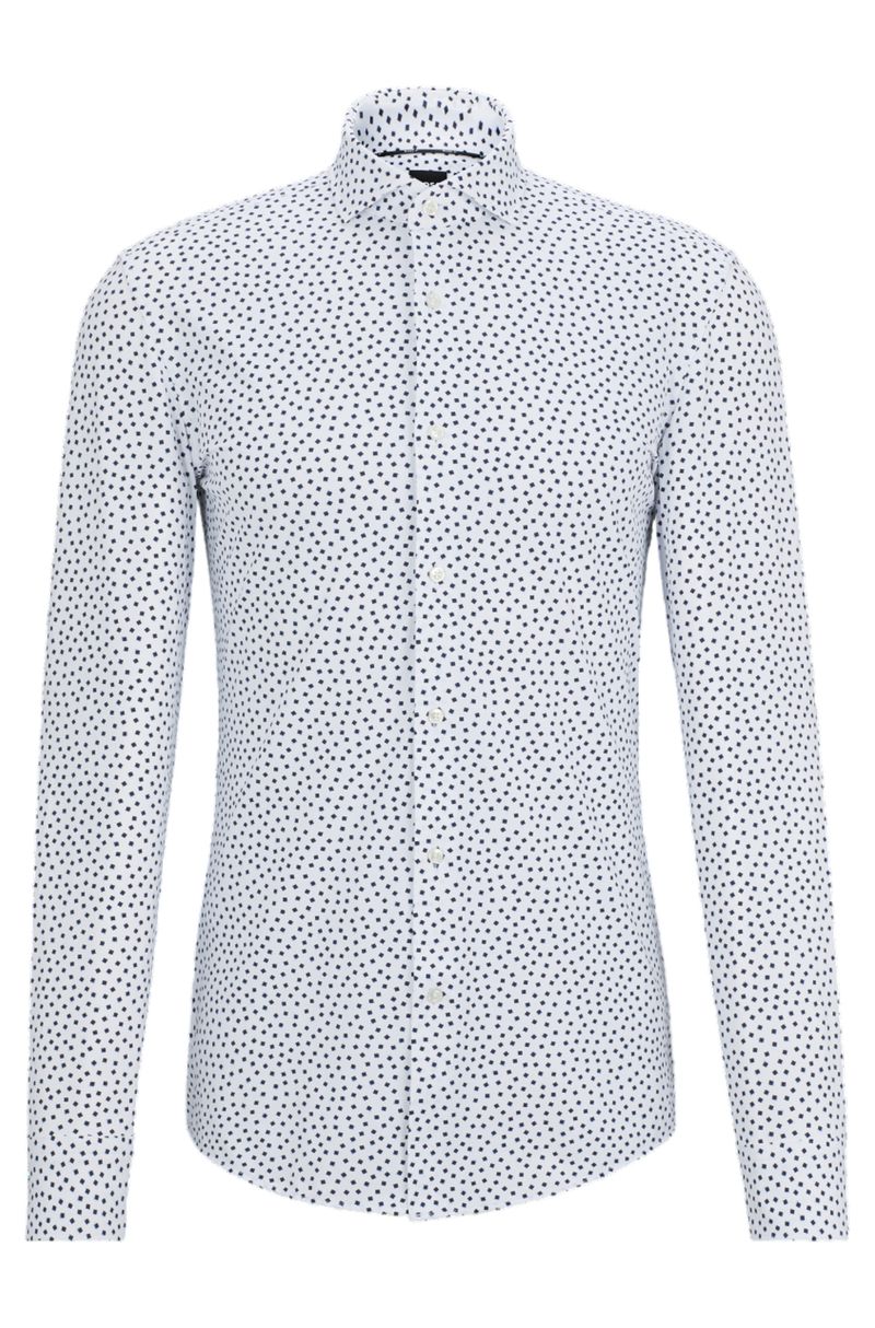 Camisa Com Caimento Descontraído Em Tecido Estampado De Alto Desempenho