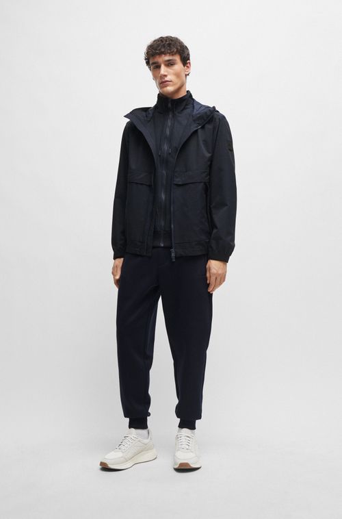 Jaqueta De Gola Ajustável Regular Em Tecido De Air-Mesh