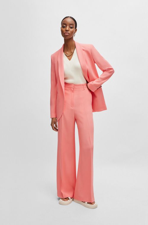 Blazer De Corte Regular Com Frente Sem Botões