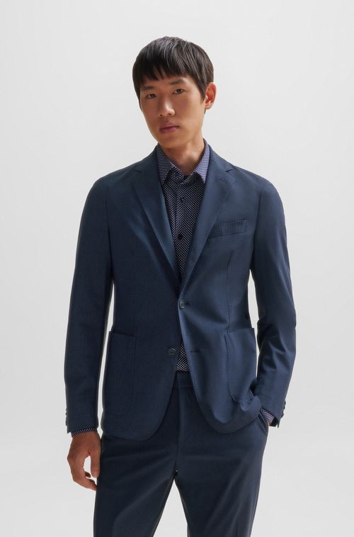 Blazer Com Caimento Descontraído De Microestampa De Alto Desempenho