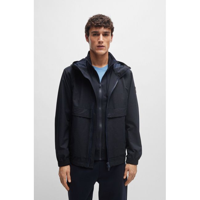 Jaqueta De Gola Ajustável Regular Em Tecido De Air-Mesh