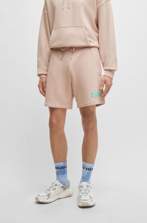 Shorts De Algodão Com Logo Da Nova Estação