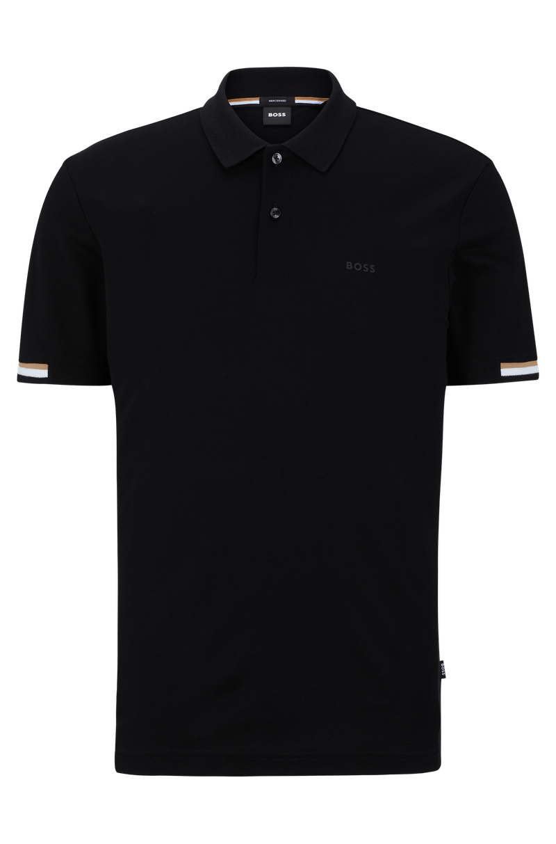 Camisa Polo Slim Fit Com Logo Emborrachado