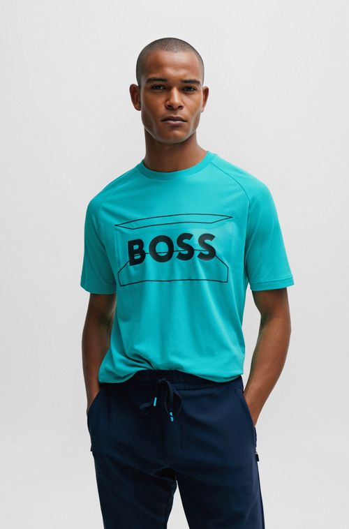 Camiseta De Algodão Misto Regular Com Arte Sazonal