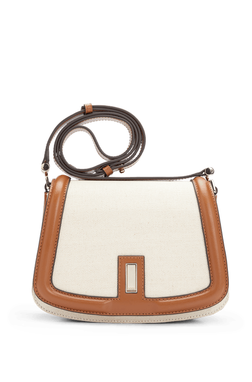 Bolsa De Montaria Em Mistura De Algodão E Couro