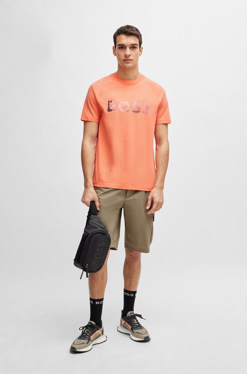 Camiseta De Algodão Regular Com Logo Da Temporada