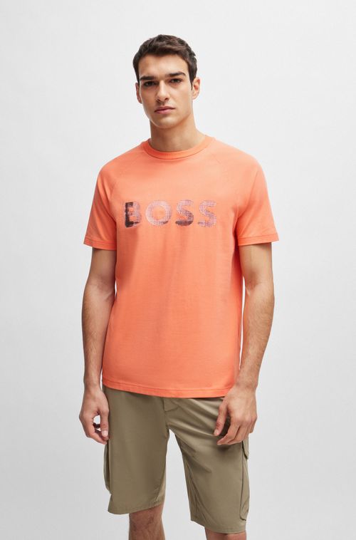 Camiseta De Algodão Regular Com Logo Da Temporada