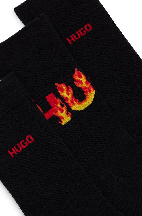 Pack Triplo De Meias Curtas Com Detalhes De Logo
