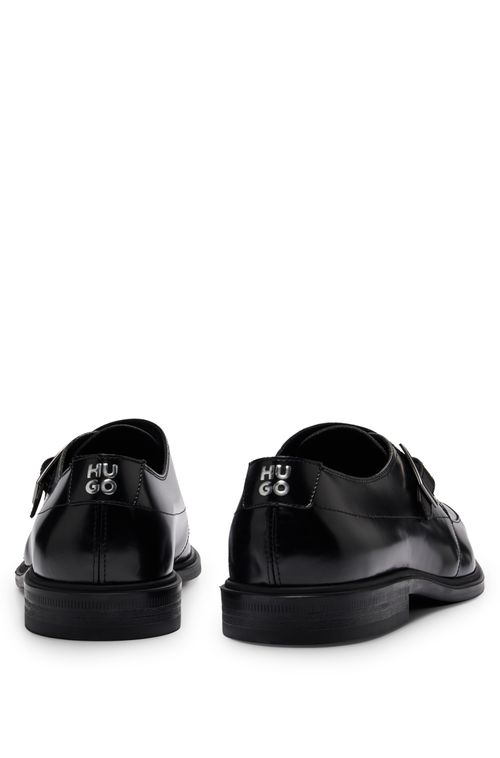 Sapatos Monk Em Couro Com Fivela E Alça Única