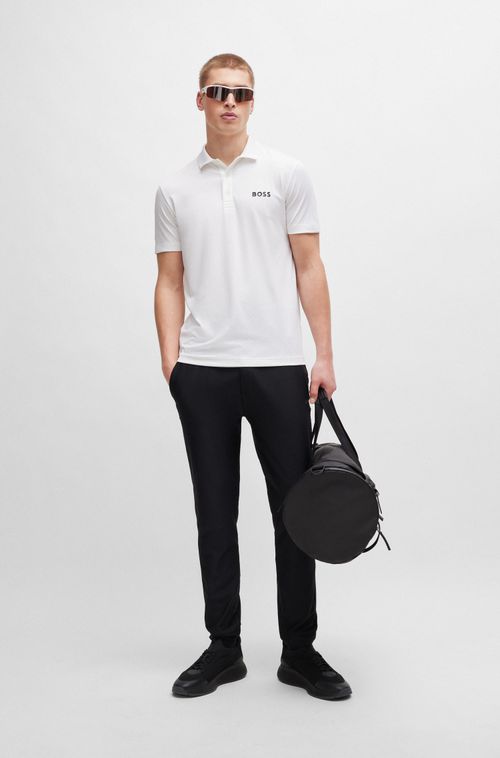Polo Jacquard Degradê Com Logo Contrastante