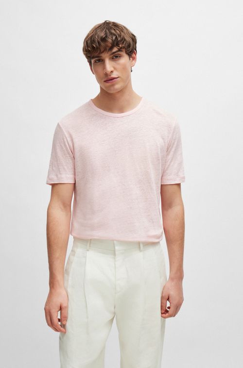 Camiseta De Corte Regular Em Linho