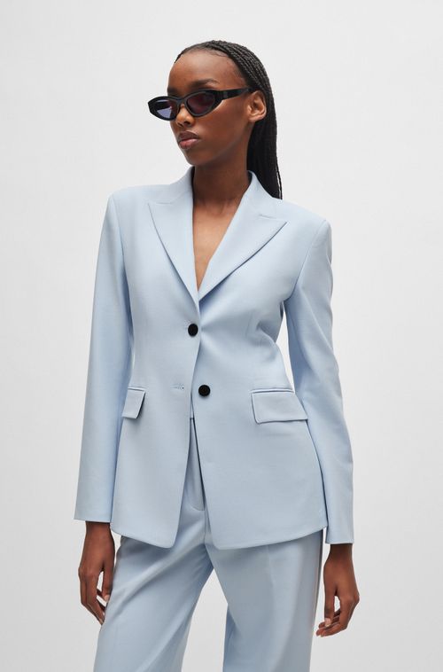 Blazer Com Caimento Descontraído Em Tecido Stretch
