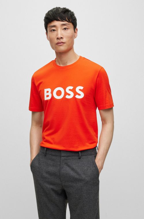 Camiseta Em Jersey De Algodão Com Impressão De Logo