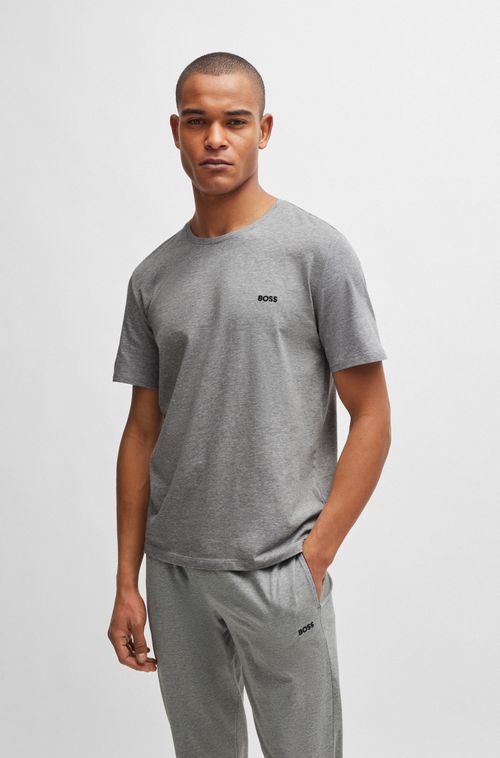 Camiseta Regular Em Algodão Com Detalhe De Logo