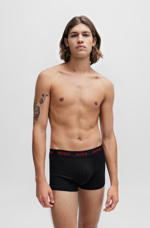 Conjunto Três Cuecas HUGO Com Logo Na Cintura