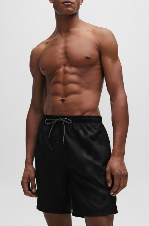 Shorts De Praia BOSS Forrado Em Tecido De Secagem Rápida