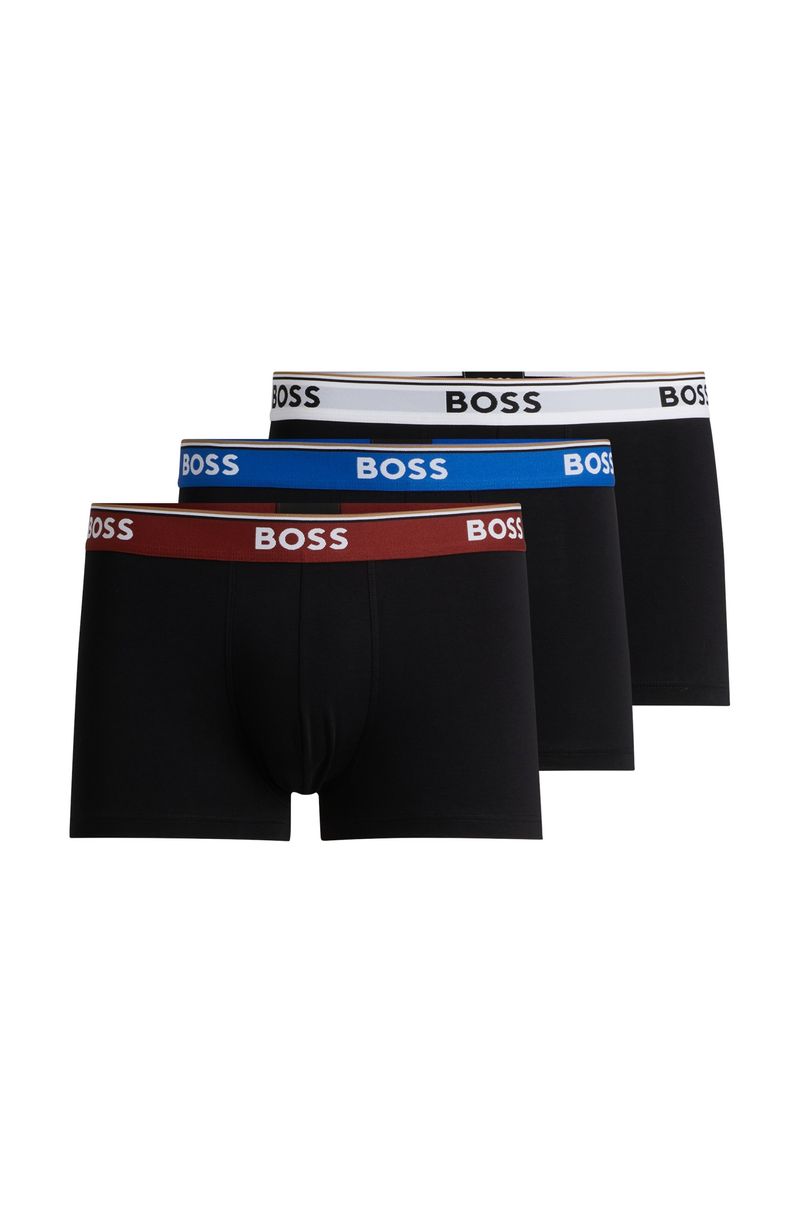 Pack Com Três Cuecas De Algodão Com Cintura De Logo