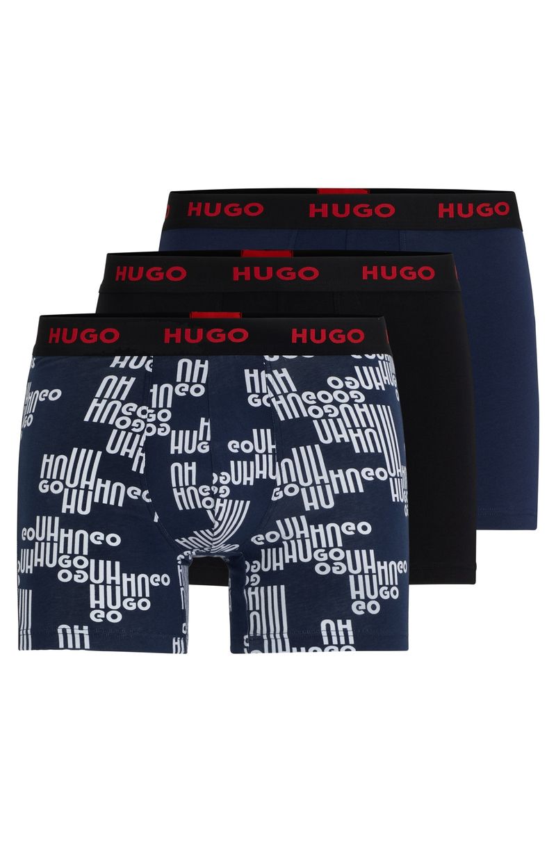 Conjunto Três Cuecas HUGO Boxer Com Elastano