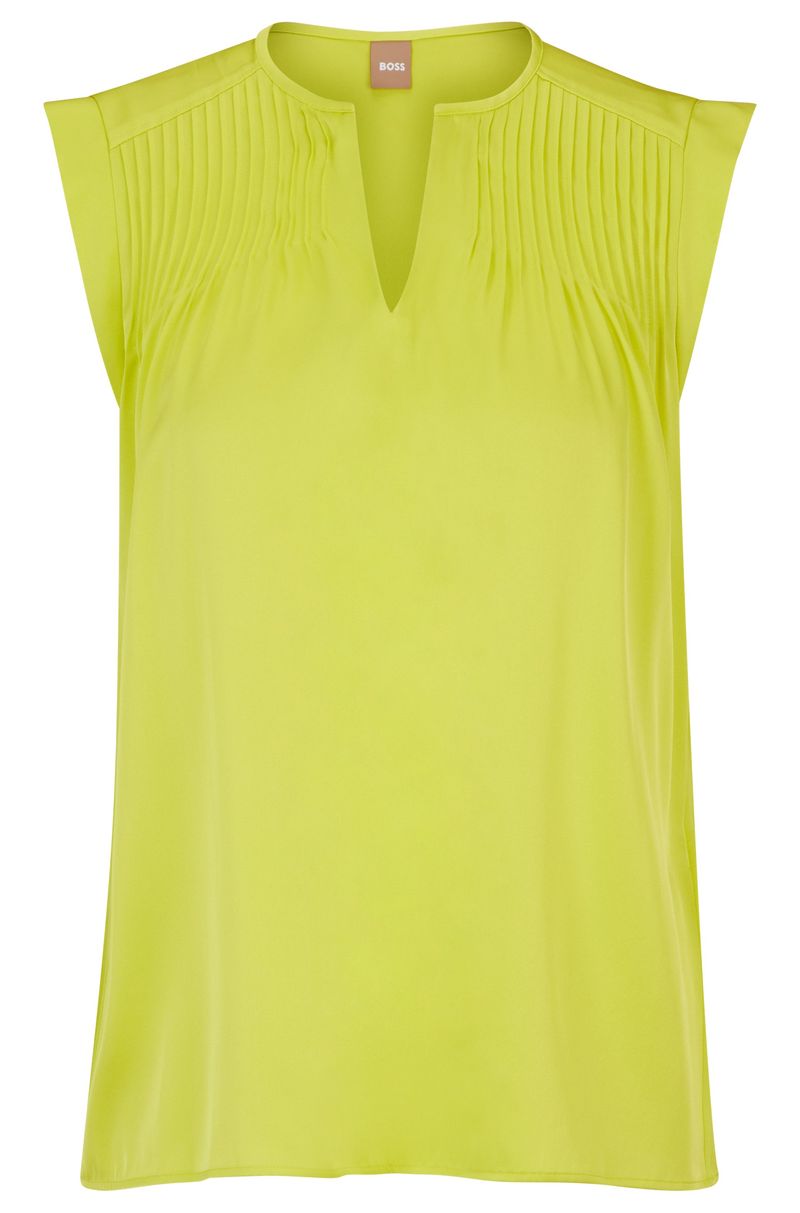 Blusa De Corte Folgado Em Seda Esticável