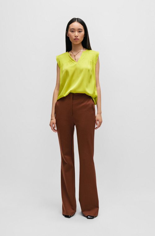 Blusa De Corte Folgado Em Seda Esticável