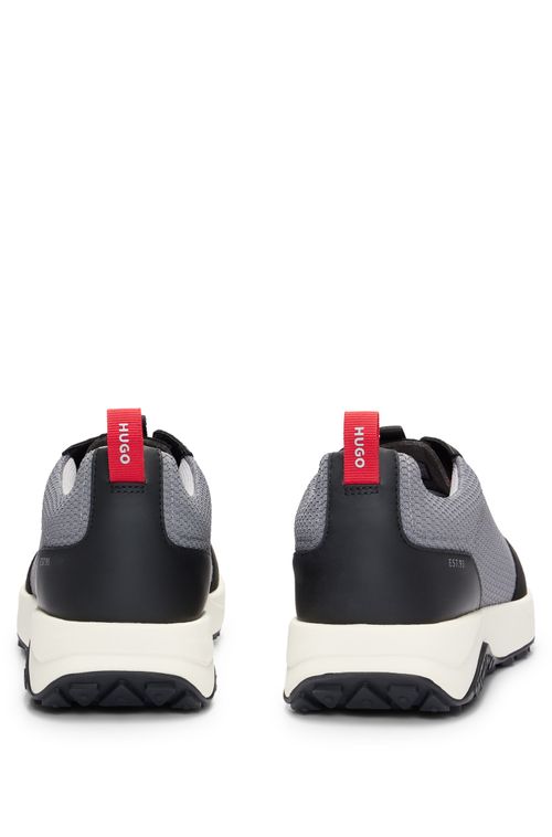 Tênis De Material Misto Com Mesh Em Padrão De Colmeia