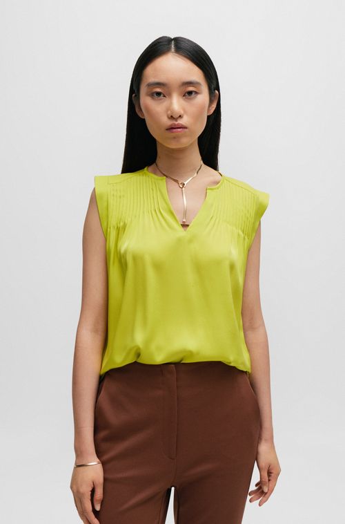 Blusa De Corte Folgado Em Seda Esticável