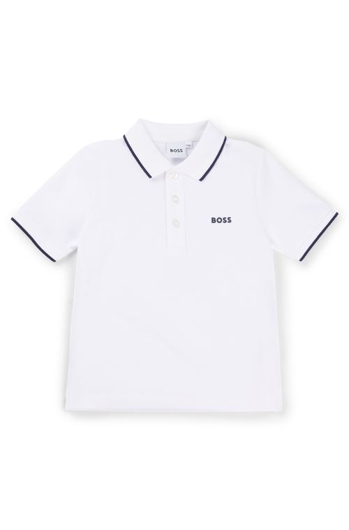 Polo Infantil em Algodão Com Logo Estampado