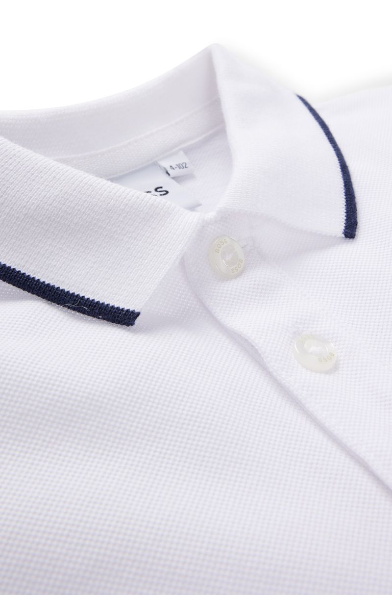 Polo Infantil em Algodão Com Logo Estampado