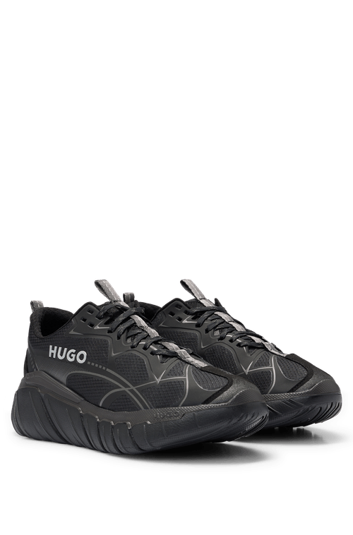 Tênis Estilo Corrida Com Ondas Decorativas Refletivas