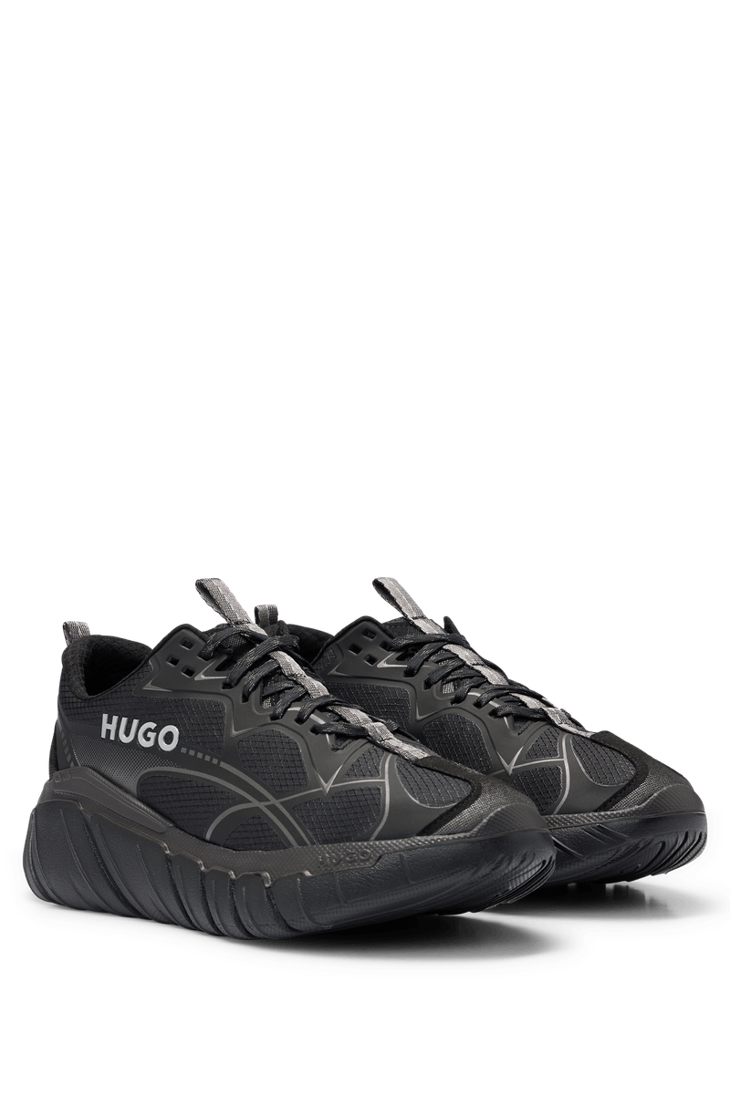 Tênis Estilo Corrida Com Ondas Decorativas Refletivas