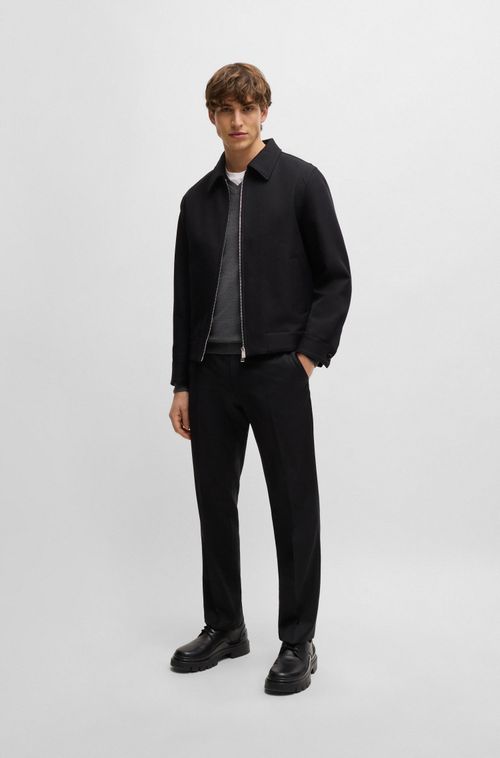 Suéter V-Neck Regular-Fit Em Lã Merino Extra Fina