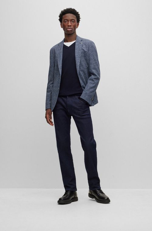Suéter V-Neck Regular-Fit Em Lã Merino Extra Fina