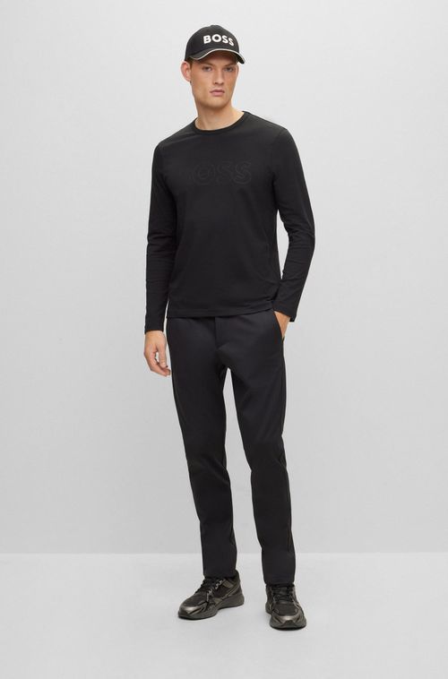 Camiseta De Algodão Jersey Com Detalhe De Logo