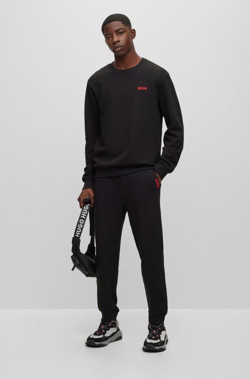 Calça De Moletom Em Algodão-Terry Com Detalhe De Logo