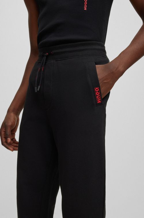 Calça De Moletom Em Algodão-Terry Com Detalhe De Logo