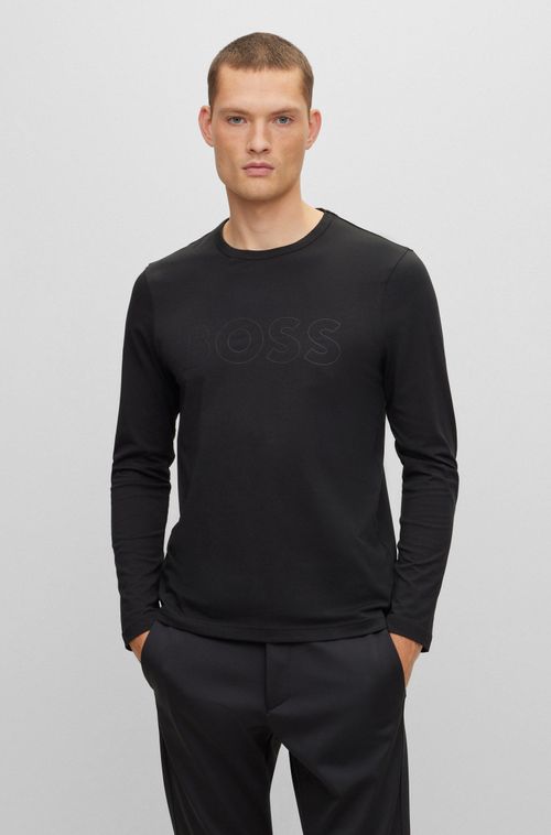 Camiseta De Algodão Jersey Com Detalhe De Logo