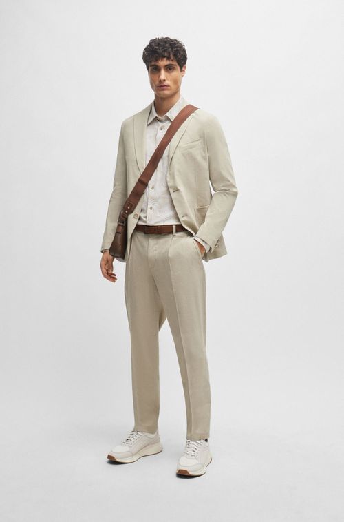 Camisa Com Caimento Descontraído Em Material Estampado De Alto Desempenho