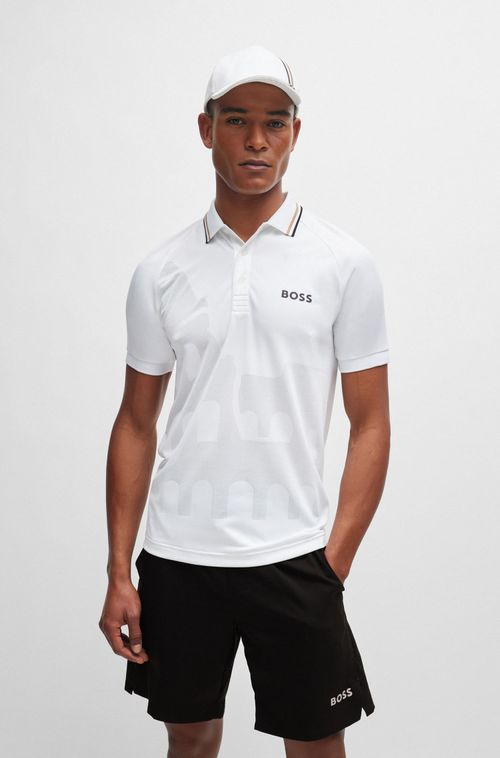 Polo Com Caimento Descontraído Jacquard