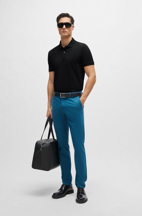 Camisa Polo Em Algodão Orgânico Com Logo Bordado